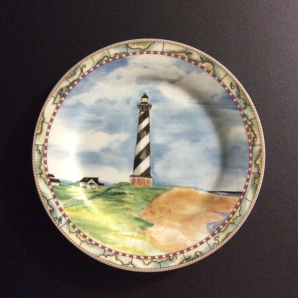 COFFEE Mug Cup and Plate Cape Hatteras Light - Picture 2 of 12